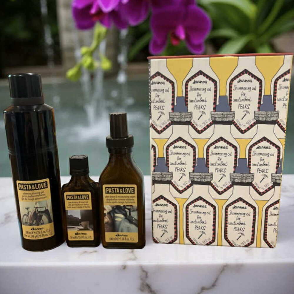 Davines Pasta & Love Shimmering Pre Shaving Gel After Shave Cream Gift Set